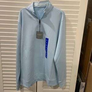 Hickey Freeman 1/4 zip baby blue